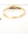 Antiker englischer Art Deco Ring 0,15ct Diamanten 750 Gelbgold + Platin B3543