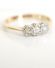 Antiker englischer Art Deco Ring mit Diamanten aus 9ct Gelbgold + Platin B3535