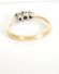 Antiker englischer Art Deco Ring mit Diamanten aus 9ct Gelbgold + Platin B3535