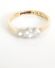 Antiker englischer Art Deco Ring mit Diamanten aus 9ct Gelbgold + Platin B3535