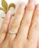 Antiker englischer Art Deco Ring mit Diamanten aus 9ct Gelbgold + Platin B3535