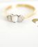 Antiker Art Deco Ring 0,20ct Brillanten + Opal 750/000 Gelbgold + Platin B3574