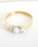 Antiker Art Deco Ring 0,20ct Brillanten + Opal 750/000 Gelbgold + Platin B3574