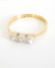 Antiker englischer Art Deco Ring mit 0,12ct Diamanten 750 Gelbgold Platin B3575