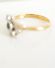 Antiker englischer Art Deco Ring Saphir Diamanten 750 Gelbgold + Platin B3542