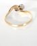 Antiker Toi et Moi Ring mit 0,30ct Diamanten 750/000 Gelbgold + Platin B3671