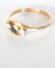 Antiker Ring von 1916 mit Diamanten und Saphir 750/000 Gelbgold + Platin B3667