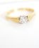 Antiker schner Ring mit 0,35ct Diamant Solitr aus 750 Gelbgold + Platin B3668