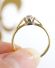 Antiker schner Ring mit 0,35ct Diamant Solitr aus 750 Gelbgold + Platin B3668