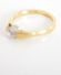 Antiker schner Ring mit 0,35ct Diamant Solitr aus 750 Gelbgold + Platin B3668