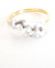 Antiker Art Deco Herz Ring aus 750/000 Gelbgold + Platin mit Diamanten B3696