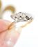 Antiker Art Deco Herz Ring aus 750/000 Gelbgold + Platin mit Diamanten B3696