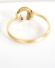 Antiker Art Deco Hufeisen Ring 750/000 Gelbgold + Platin mit Diamanten B3697