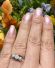 Antiker englischer Art Deco Ring 0,10ct Diamanten 750 Gelbgold + Platin B3706