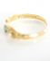 Edler englischer vintage Ring 750/000 Gelbgold Smaragd + Diamanten B3732