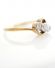 Antiker englischer Art Deco Ring 0,20ct Diamanten 750 Gelbgold + Platin B3728