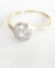 Antiker schner Daisy Ring mit 0,20ct Diamanten 750 Gelbgold + Platin B3727