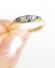 Wunderschner antiker Art Deco Ring mit Diamanten + Saphiren 750 Gelbgold B3750