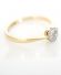 Antiker schner Daisy Ring mit 0,14ct Diamanten 750 Gelbgold + Platin B3752