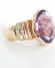Formschner vintage Ring 585/000 Gelbgold mit grossem ovalen Amethyst B3766