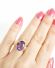 Formschner vintage Ring 585/000 Gelbgold mit grossem ovalen Amethyst B3766