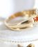 Zauberhafter vintage Ring 375/000 Gelbgold mit Feuer Opalen + Diamanten B3754