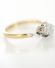 Antiker englischer Art Deco Ring mit Diamanten aus 750 Gelbgold + Platin B3785
