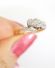 Antiker englischer Art Deco Ring mit Diamanten aus 750 Gelbgold + Platin B3785