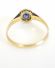 Edler antiker Art Deco Ring Saphir + Diamanten 750 Gelbgold + Platin B3765