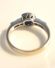 Schner vintage Ring mit blauem Saphir + Brillanten aus 750/000 Weissgold B3844