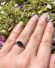Sch�ner vintage Ring mit blauem Saphir + Brillanten aus 750/000 Weissgold B3844