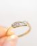 Antiker britischer Art Deco Ring mit Diamanten 750 Gelbgold + Platin B3828