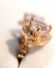 Zauberhafte vintage Ohrstecker 375/000 Rotgold mit Amethyst + Diamanten B3854