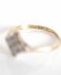 Edler antiker Art Deco Ring mit Diamanten aus 750 Gelbgold + Platin B3856