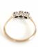 Antiker englischer Art Deco Ring mit Diamanten aus 9ct Gelbgold + Platin B3875