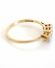 Alter britischer Ring mit Saphir + Diamanten aus 750 Gelbgold + Platin B3874