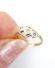 Hbscher antiker Herz Ring aus 9ct Gelbgold + Platin mit Diamanten B3872