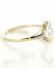 Antiker schner Art Deco Ring mit 0,15ct Diamanten 750 Gelbgold + Platin B3891