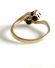 Antiker englischer Art Deco Ring mit Brillanten aus 750 Gelbgold + Platin B3901