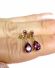 Schne vintage Ohrhnger aus 375/000 Gelbgold mit Amethyst B3897