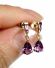 Schne vintage Ohrhnger aus 375/000 Gelbgold mit Amethyst B3897