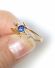 Antiker Art Deco Ring mit Saphir + Diamanten in 750/000 Gelbgold + Platin B3908