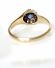 Antiker britischer Ring mit Saphir + Diamanten 750/000 Gelbgold 1922 B3923