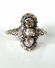 Barock Design Ring mit Diamanten aus 585 Gelbgold + Silber, Niederlande B3926