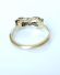 Antiker Art Deco Ring mit Diamanten Schleife aus 750 Gelbgold + Platin B3938