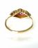 Edler antiker Art Deco Ring mit Diamanten aus 750 Gelbgold + Platin B3963