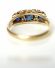 Antiker britischer Ring mit Saphir + Diamanten 750/000 Gelbgold 1916 B3966