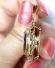 Antiker Art Deco Anhnger mit 15ct Aquamarin in 585/000 Gelbgold Fassung B3974