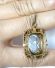 Antiker Art Deco Anhnger mit 15ct Aquamarin in 585/000 Gelbgold Fassung B3974