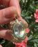 Antiker Art Deco Anhnger mit 15ct Aquamarin in 585/000 Gelbgold Fassung B3974